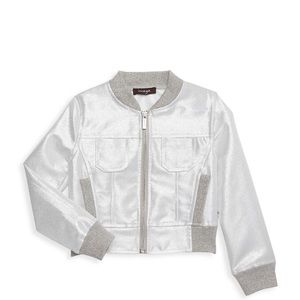 Imoga 12 year old Girl's Metallic Shimmer spring summer Bomber Jacket